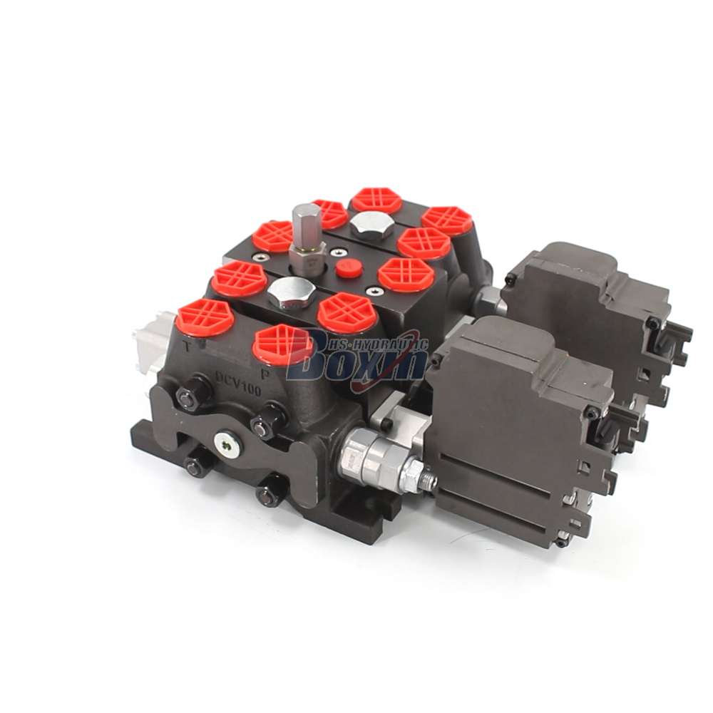Reliable DCV100EMA-YT-JYT-J-K Electric Motor 2 Spool Hydraulic Directional Valve image
